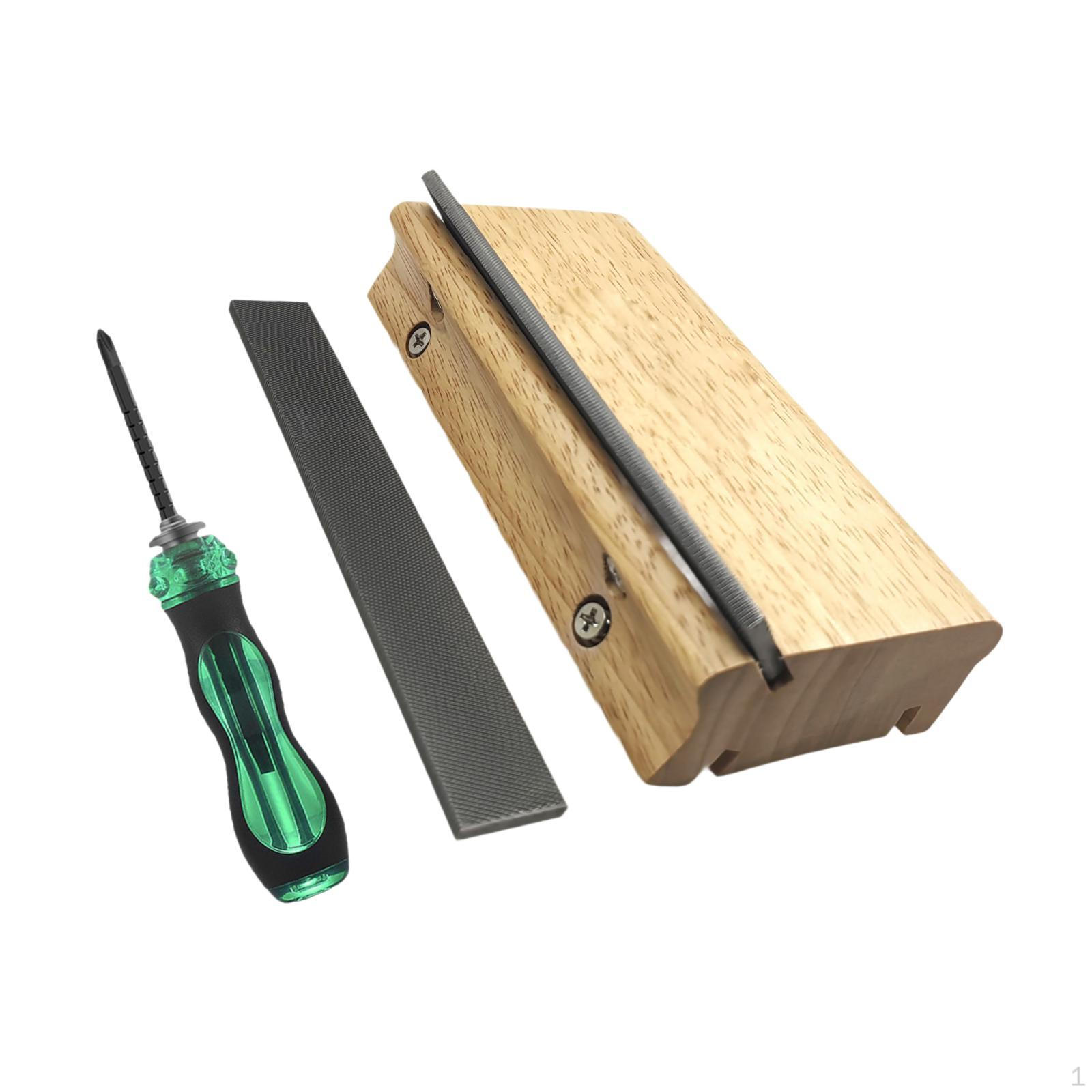 

3 23 35 Degree Fret End Beveling File Luthier Tool for Rounding Shaping Deburring Frets Sprouts Wood Color