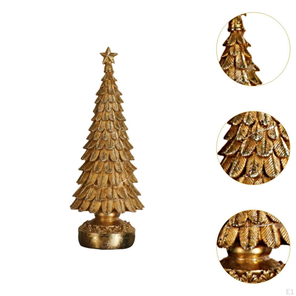 Christmas Tree Figurine Light Lighted Tabletop Night Lamp Desktop for Bedroom Mantel