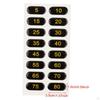 Weight Stack Labels Stickers Black Background Number Tags for Gym Sporting