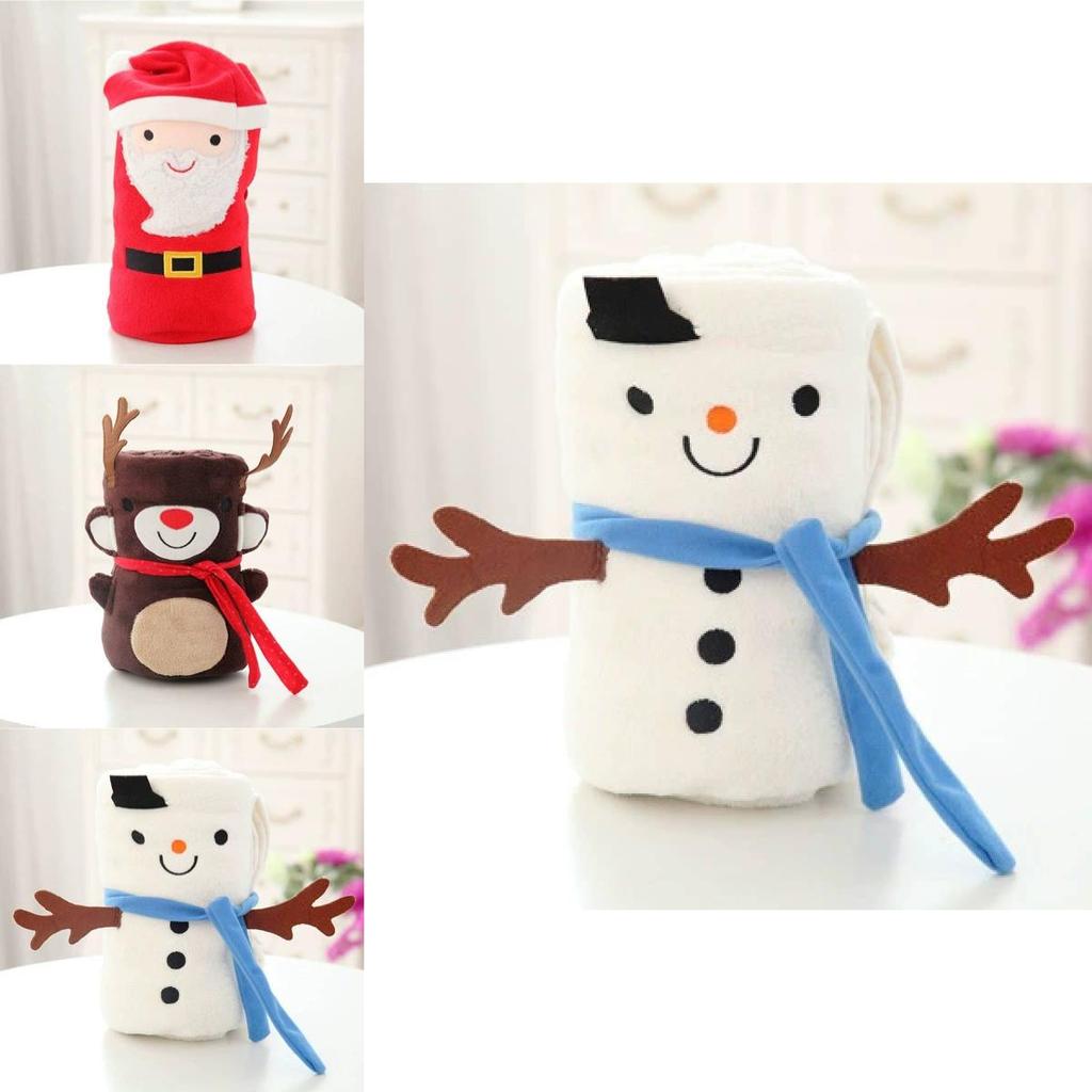 Snowman Plush Throw Blanket For Kids With Lightweight Fiber For Spring And Autumn Use