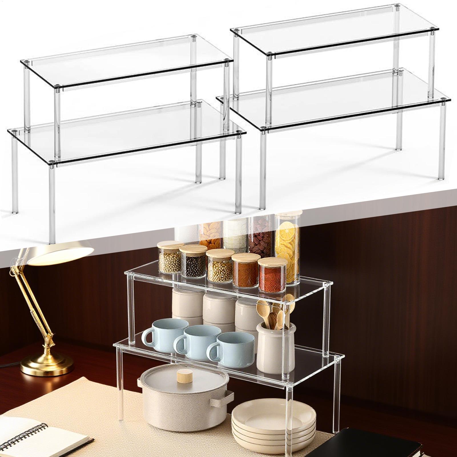 Акриловая подставка-витрина Прочная стойка для кексов, парфюмерии, кукол Прозрачная трапециевидная полка для хранения слепых коробок Штабелируемая China Mainland