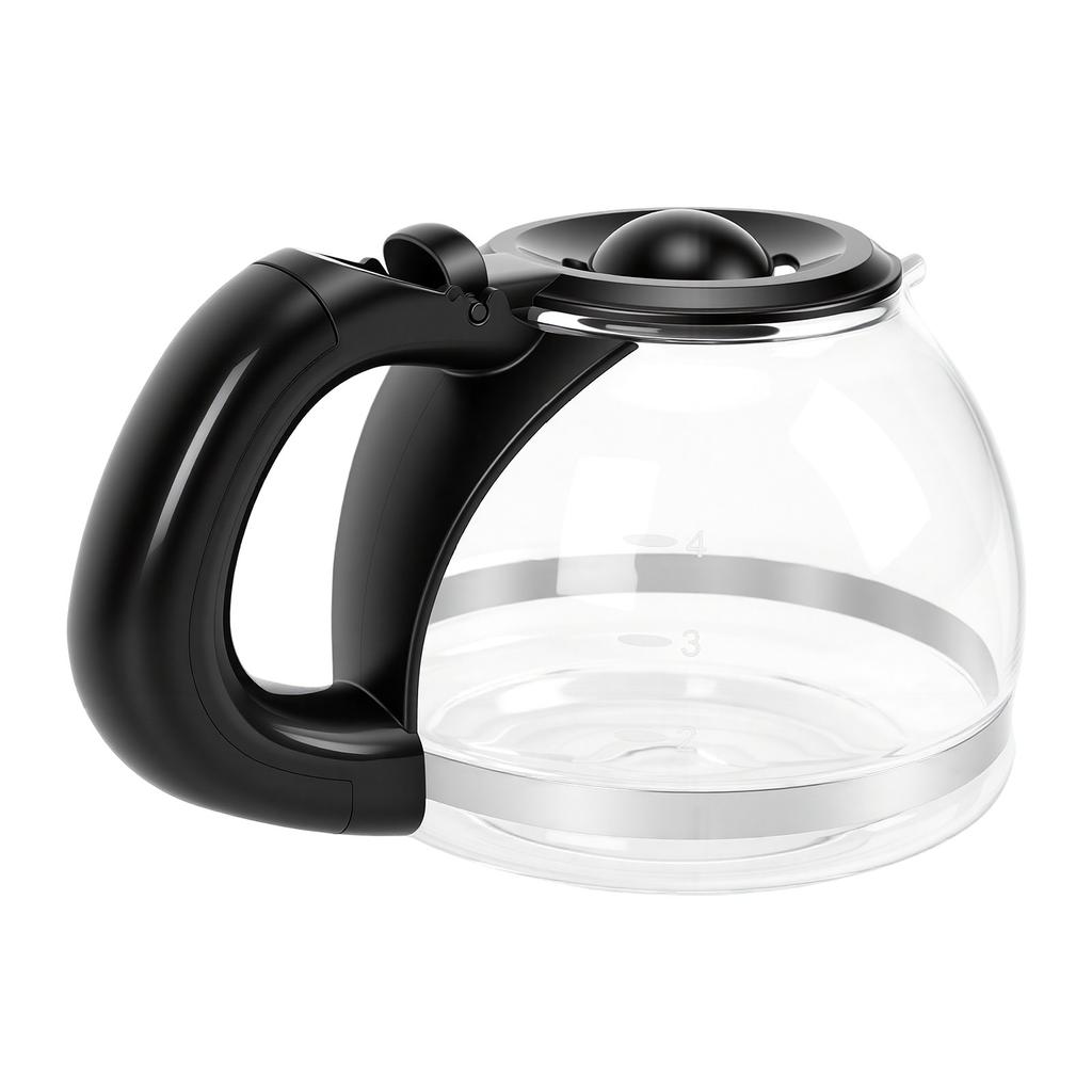 Caraffa di ricambio per Caffettiera in Vetro OST 600ML Manico Nero Sicuro Capacità 4 Tazze Antiesplosione