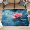 Romantic Rose Area Rug Vintage Flowers Pattern Home Decor Carpet Soft Non-Slip Floor Mat for Bedroom Living Room