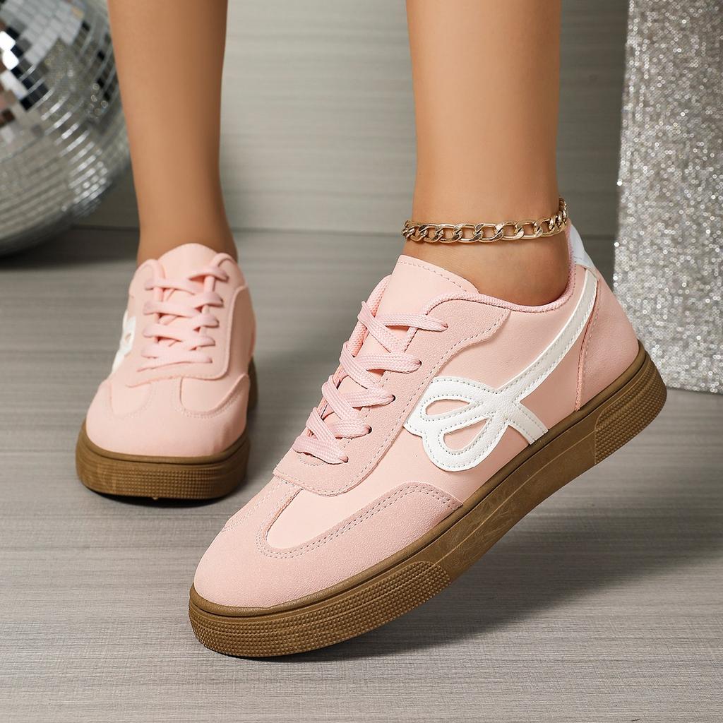 Fashion Women's Flat-bottomed Sneakers Spring and Autumn 2025 Series Fashion Casual Lace-up Comfortable Low-cut Shoes Zapatos De Mujer