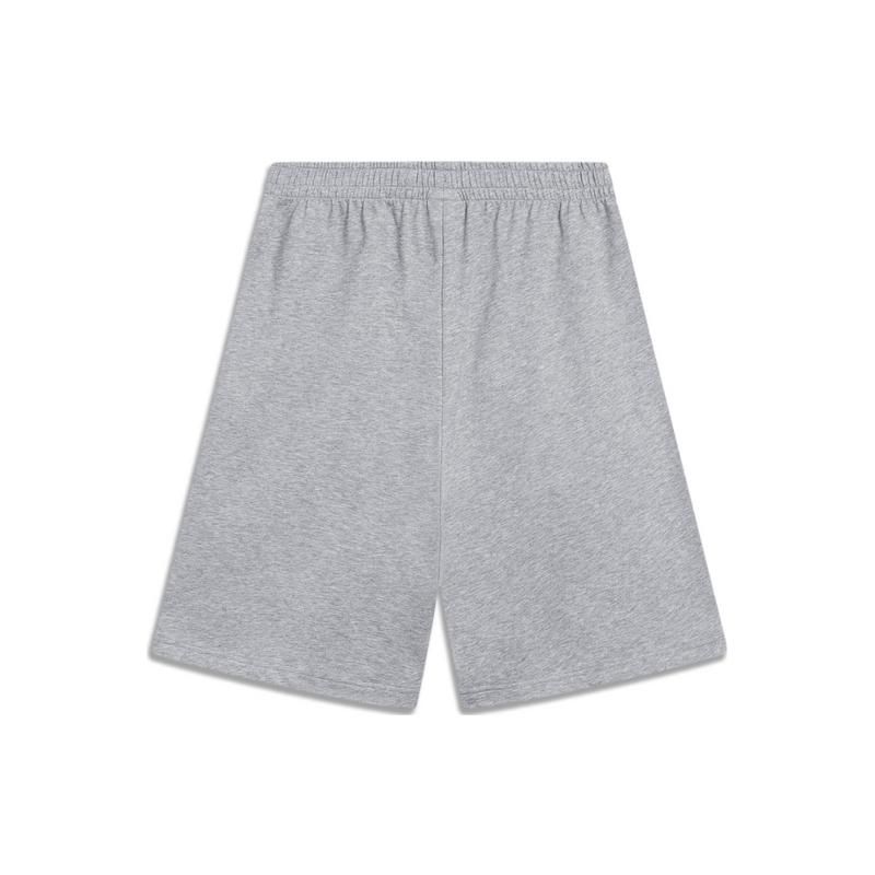 Li Ning Sports Lifestyle Series Solid Color Embroidered Logo Knitted Casual Shorts Men Shorts Gray AKSU699-2