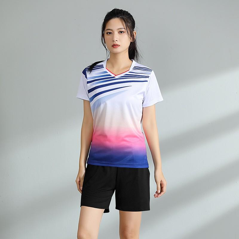 Quick Dry Badminton Shirt Set Men Women Breathable Tennis Table Volleyball Training Team Wear Custom
