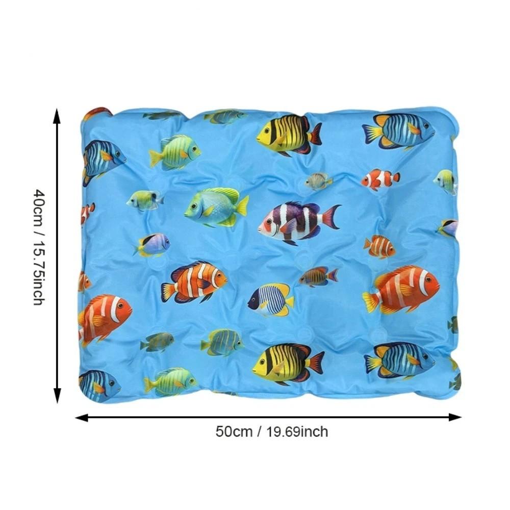 Breathable Pet Cooling Mat Soft Pet Cooling Ice Mat Cartoon Air Conditioning Gel Mat  Hot Weather