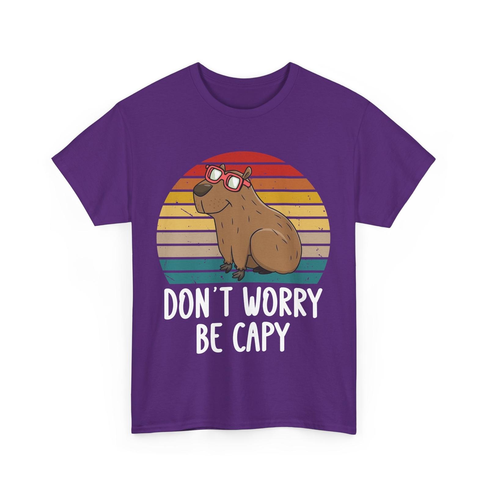 Don t Worry Be Capy Capybara Lovers Rodents Zookeeper Vintage Shirt S