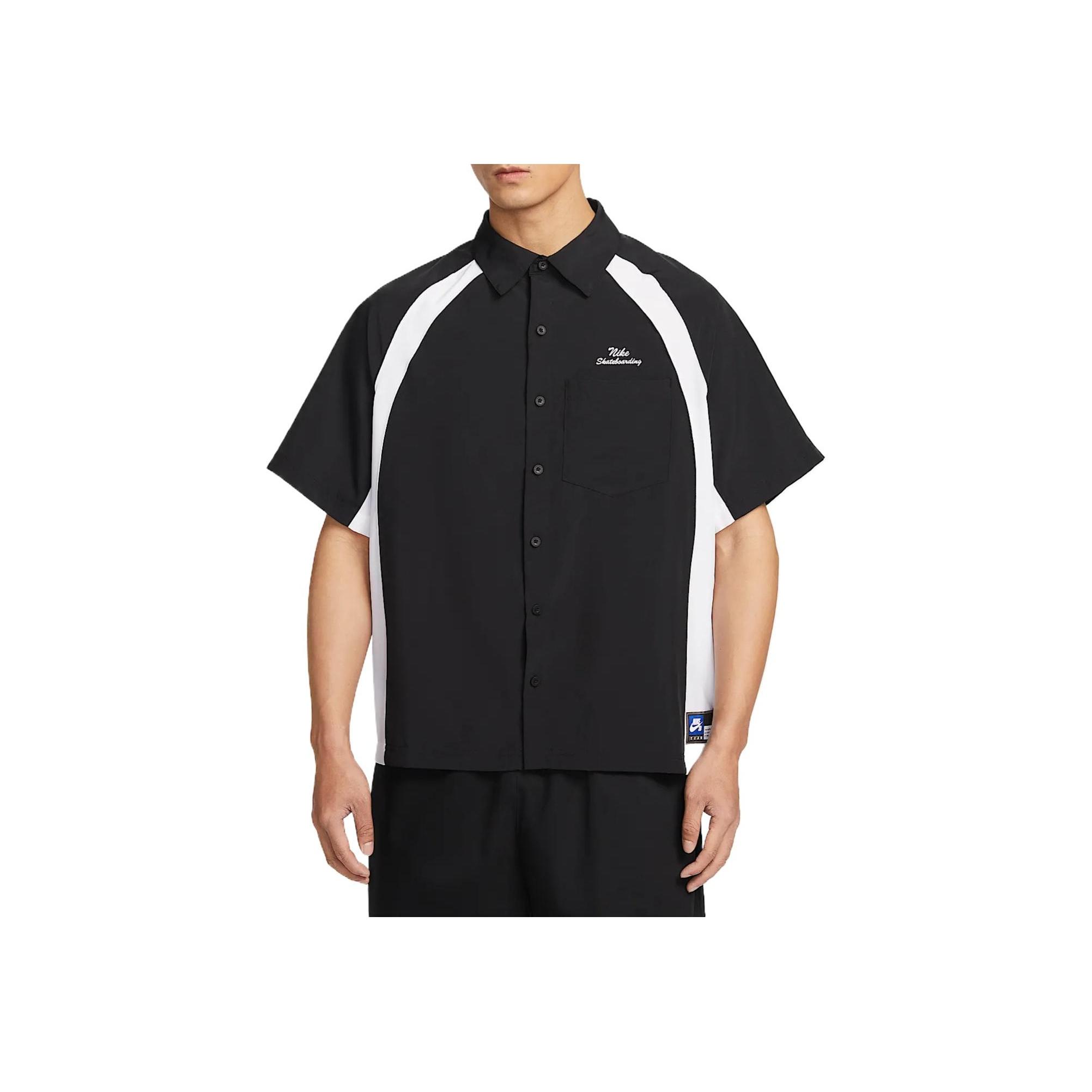 

Nike Dri-Fit Sb Модная Классическая Удобная Универсальная Рубашка С Коротким Рукавом Мужские рубашки Черный Белый HJ2959010 M