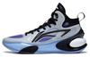 YuShuai 17 Comfortable Cushioning Slip Resistant Mid Top Basketball Shoes Men's Black Gray ABAT043-2