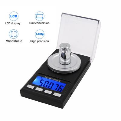 High Precision 0.001g 100g/50g Electronic Scales Digital Jewelry Scale LCD Diamond Lab Weight Milligram Pocket Scales