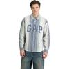 GAP Cotton Logo Embroidered Striped Loose Fit Polo Shirt Unisex shirts 854176