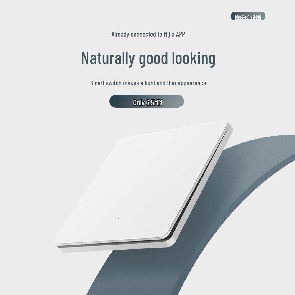Ultra-Thin Smart Switch: Mijia App Control, Remote Timing, Bluetooth Mesh Compatible
