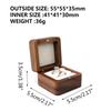 Multifunctional Small Jewelry Box Square Shape Organizer Mini Wooden Ring Box Soft Interior Holder for Proposal Wedding