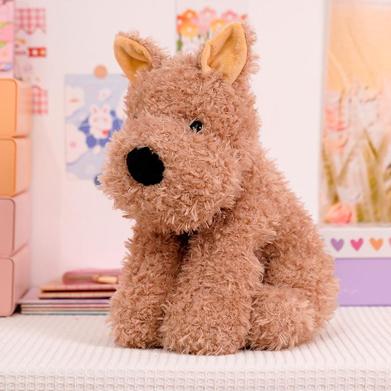 

British Simulation West Highland Puppy Scribbled Dog Doll Hairy Scottish Pure Raw Puppy Toy Female 40cm【0.4kg】