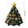 Christmas Tree Ornament Tree Shaped 2D Acrylic Hanging Decoration Merry Christmas Pendant for Holiday Home Party Decor