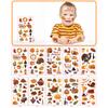 10 Pcs Tattoo Stickers Waterproof Face Stickers Maple Leaf Turkey Pumpkin Thanksgiving Stickers for Kids Party