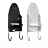 Hotel Iron Hanger and Storage Shelf for Guest Room Ironing Board - Extra Thick, White.