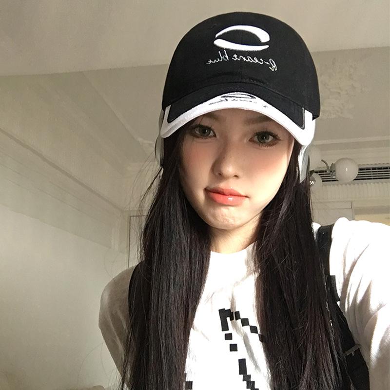 Korean Style Spiked Embroidered Baseball Cap Versatile Casual Spring Summer Soft Top Sunshade UV Protection Cap