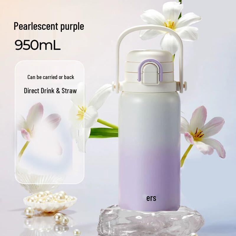 HAERS Dual-Drink Portable Insulated Water Bottle