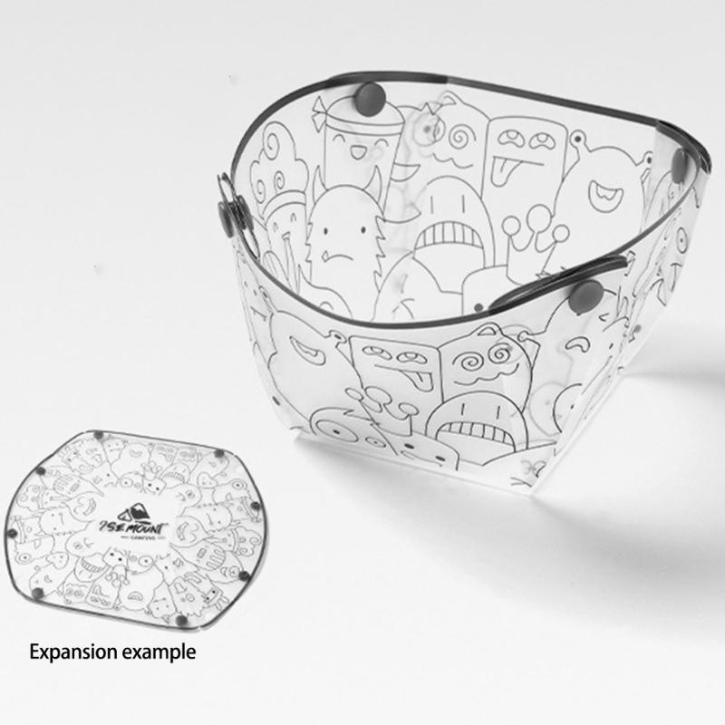 Outdoor Camping Tableware Folding Bowl Plate Cup Filter Chopping Board Portable Picnics Flatware for Outdoor Cooking