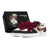 Court Borough CNY Red Velvet Bowknot, Pearl Charm, Detachable Low Top Skateboard Shoes GS Black Red BQ5448-100(TeamS-S-BOX)