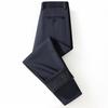 XueZhongFei Men's Fleece-Lined Business Casual Straight-Leg Pants