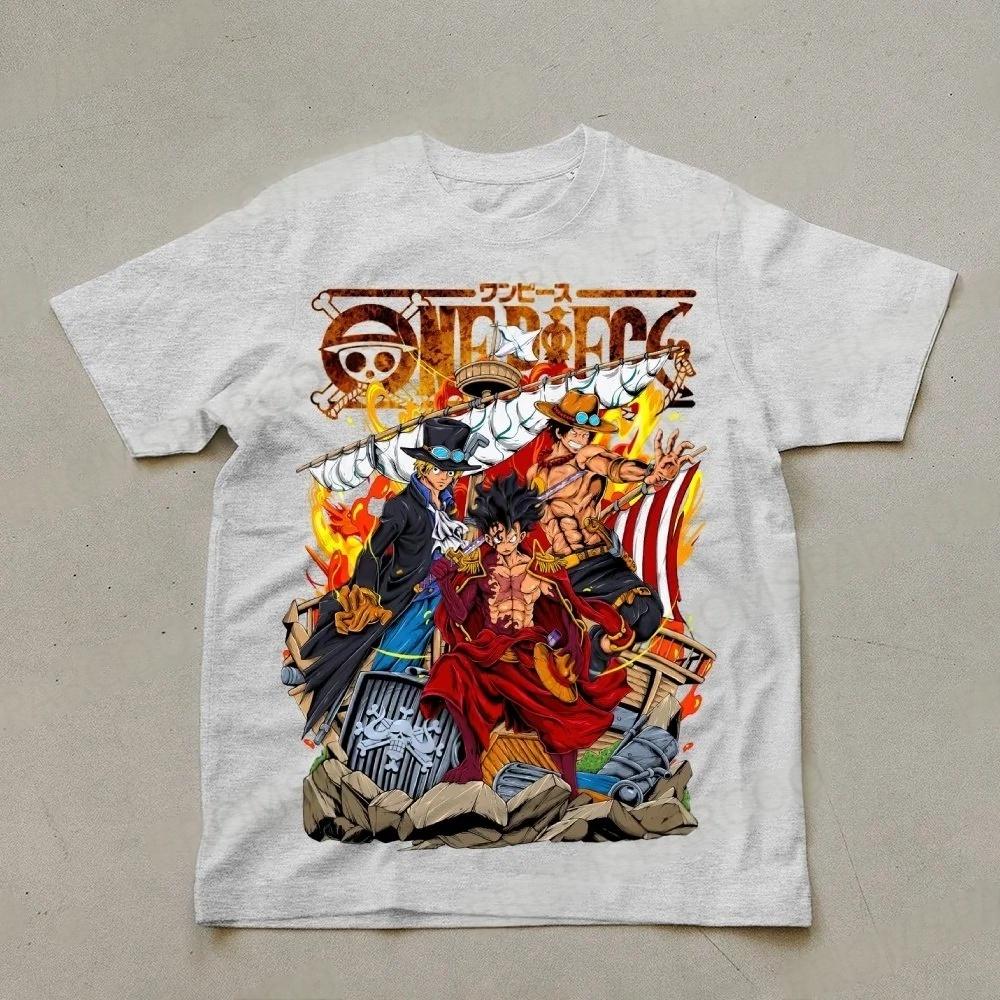 

Мужская футболка One Piece Monkey D. Луффи Портгас Д. Туз Летний Аниме Осенний Мальчик Дети Короткий Рукав Повседневный Родитель-Ребенок Одежда 2XL