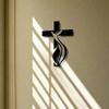 Contemporary Christian Wall Art, 1PC, Praying Hands Masterpiece, Easy Mounting, Ideal as New Home Present and Living Room Décor