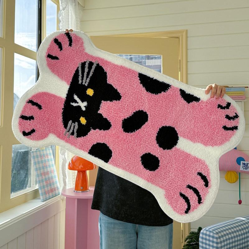 

VIKAMA Cartoon Dopamine Carpet Soft Bathroom Bedroom Side Cushion Anti-Slip Children s Floor Mat Home Decoration 40x60cm 16x24inch