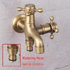 Honggong European Style Brass Cold Water Faucet with Dual Outlets