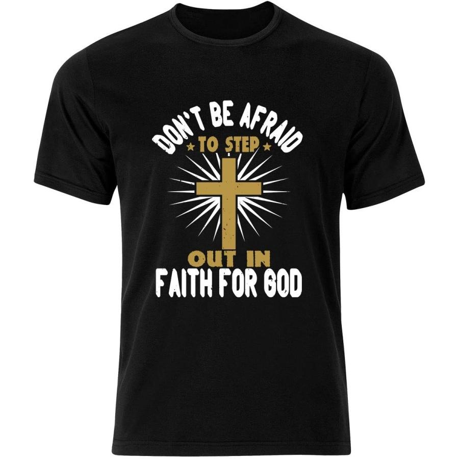 Не бойтесь шагнуть в вере к Богу Футболка - Унисекс Футболка Хлопок - (черный;XXL) XXXXXL разноцветный