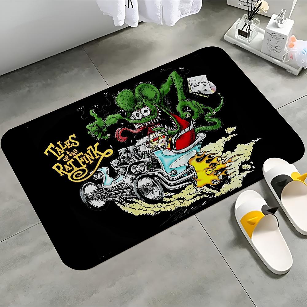 Fairy Tales of Rat Fink Cartoon Floor Mat Floor Mat Non-Slip Laundry Room Mat Laundry Decor Child Living Room Household Carpets