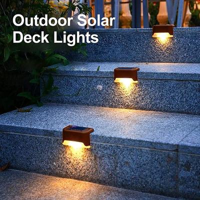 Outdoor  Balcony Fence Solar Lights LED Solar Lamp Path Stair  Waterproof Wall Light Garden Landscape Step Deck Lights