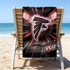 Custom Name Beach Towel Atlanta-Falcons Rise Up Beach Towel, Soft Microfiber, Gift for Her/Him, Birthday, for Pool, Beach, Travel, Fan gifts
