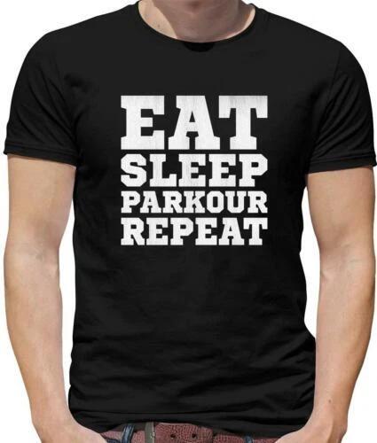 Eat Sleep Parkour Repeat T-Shirt - Free Running - Freerunning - Running 4XL