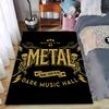 "Heavy Metal Skeleton Design Carpet with Dark Music Hall Theme" Suitable for Use As an Anti-slip for Living Room Bedroom Sofas