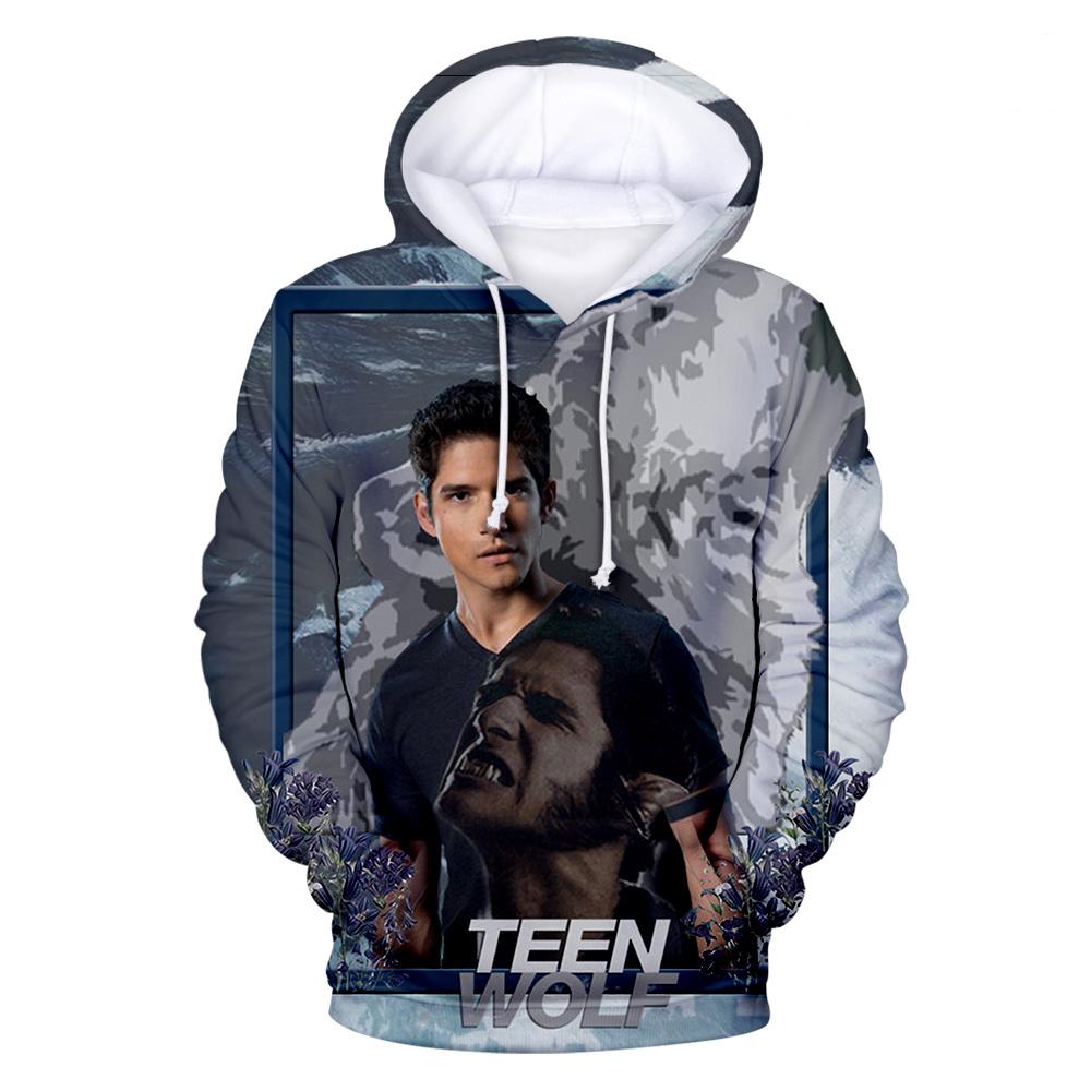 Felpe con cappuccio Stampa 3D Serie TV Teen Wolf Autunno Uomo Donna Moda Felpe Oversize Felpa con cappuccio Maglioni da uomo Tuta Abbigliamento Uomo
