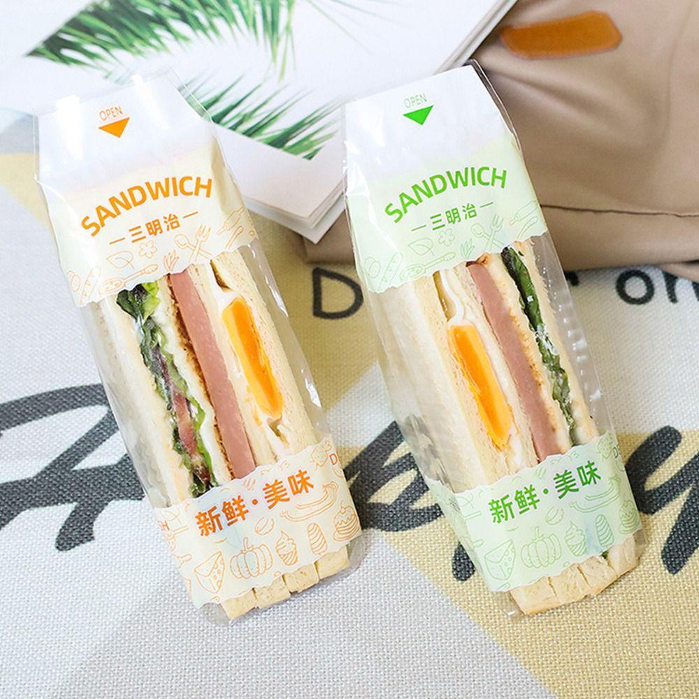 

Thick Bread Sandwich Bags Triangular Super Bags Durable Baking Food Wrap Food Light Green C