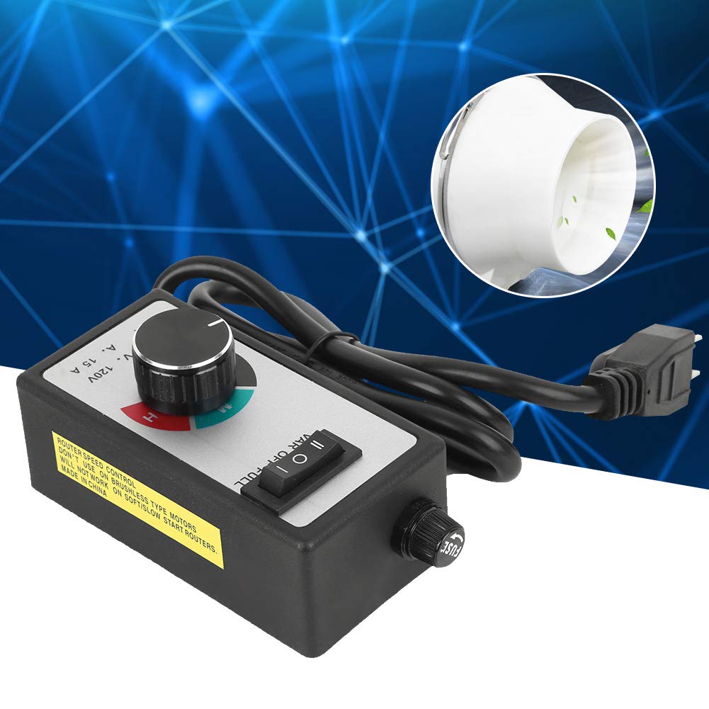 Garosa 1800W Variable Fan Speed Highly Practical and Hydroponic Inline Duct Exhaust Speed Controller for Hydroponic Inline Exhaust US Plug 110V