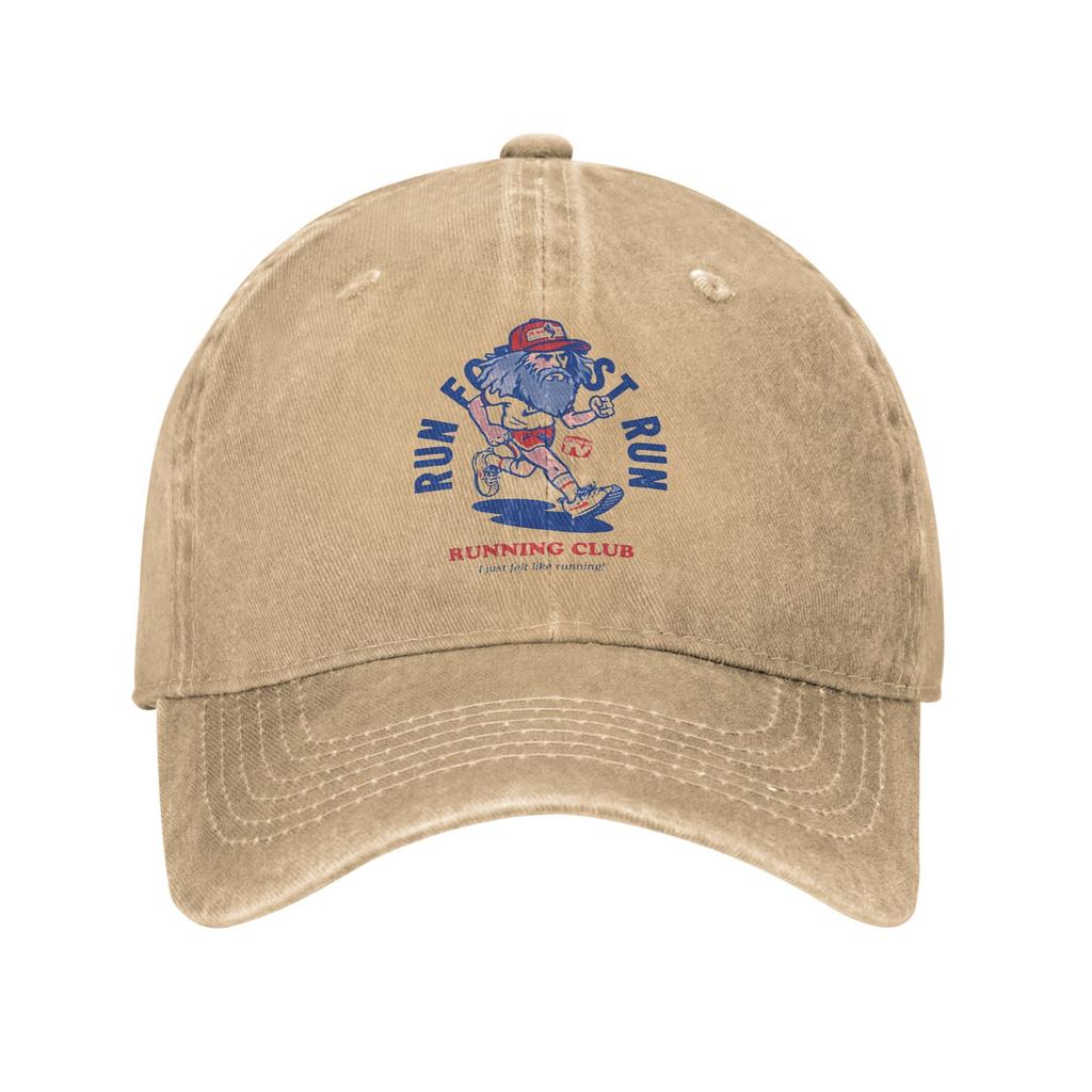 Vintage Forrest gump Running Baseball Caps Unisex Women Distressed Denim Snapback Cap Outdoor Travel Unstructured Soft Caps Hat