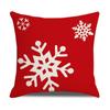 New Red and White Christmas Pillowcase Homewares Cartoon Elk Linen Sofa Pillowcase