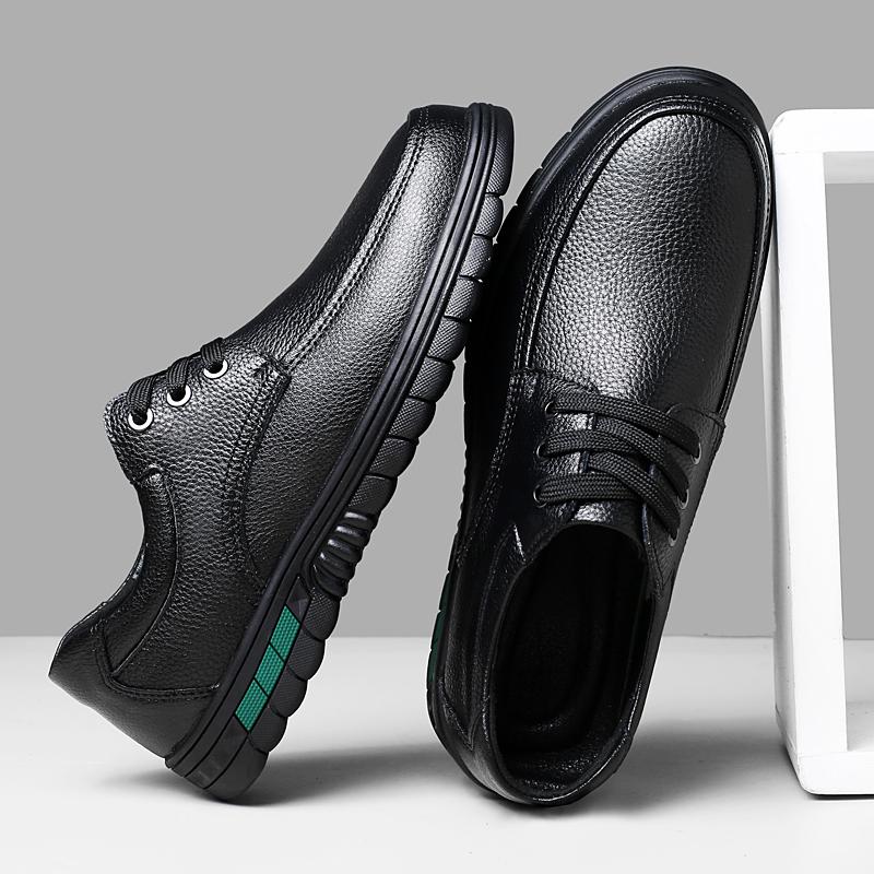 Fashion Fashion Hot Sale Men Casual Leather Business Shoe Soft Sole Lace-up Outdoor Lightweight Loafers Comfy Soft Bottom Designer Flats