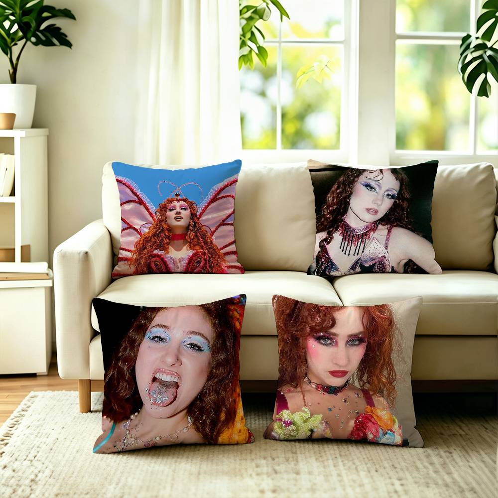 Popular Singer CChappell Roan Pillow Case Square DoubleSided Sofa Cushion Cover Bedroom Bedside Pillow
