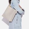 Coach Mollie Metallic Logo Signature Charm Solid Leather Bucket Bag Women Bags Chalk-White CA214-IMCHK