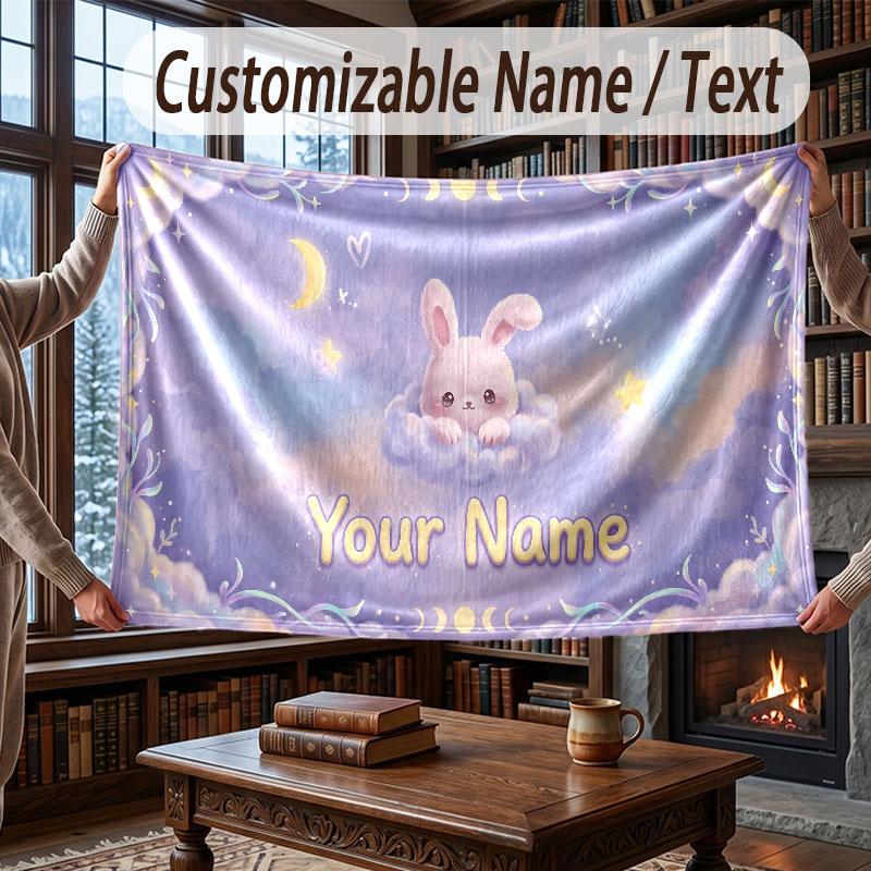 Coperta Cosmica a Tema Spaziale con Nome Personalizzato Testo Coperta Personalizzata Morbida Accogliente per Casa Divano Letto