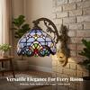 Tiffany Wall Sconce Antique Lamp with Stained-Glass Shade