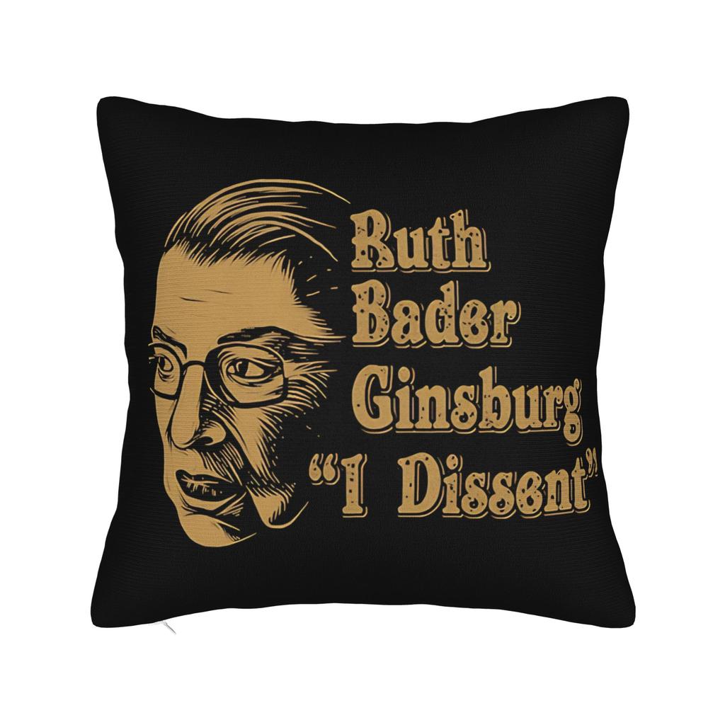 Ruth Bader Ginsburg  Vintage Square Pillowcases Polyester Bed Car RBG Feminist Cushion Case Cool Decor Throw Pillow Case