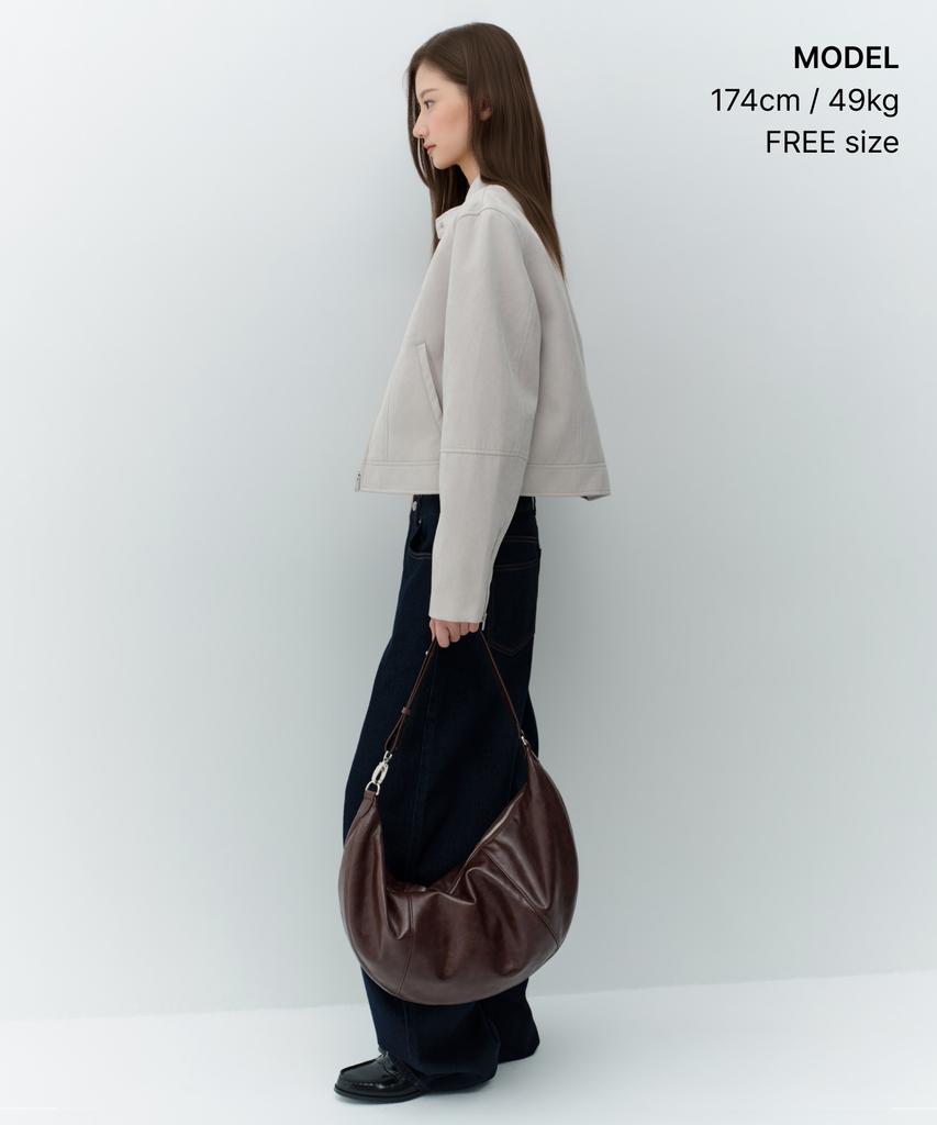Musinsa Standard Woman Women'S Crescent Hobo Bag [Dark Brown]