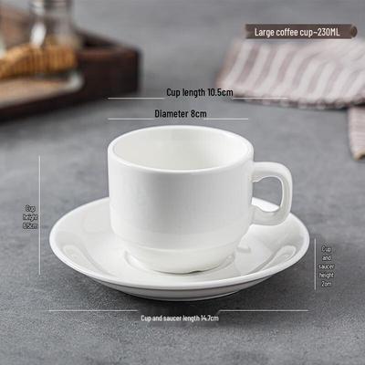 Retro Ceramic Coffee Mug and Saucer Set